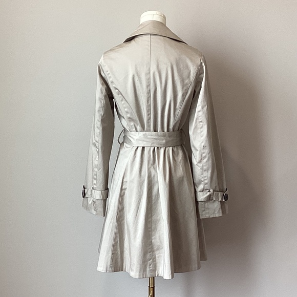 Ben de Lisi Belted Mini Trench with Ruffle Collar - UK Size 12P - Picture 3 of 11